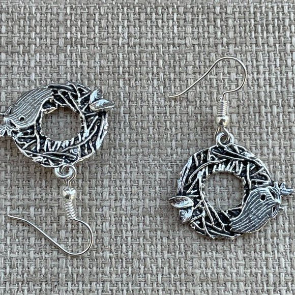 Women Earrings Silver Tone Fashion Jewelry Bird Earrings - Picture 5 of 11